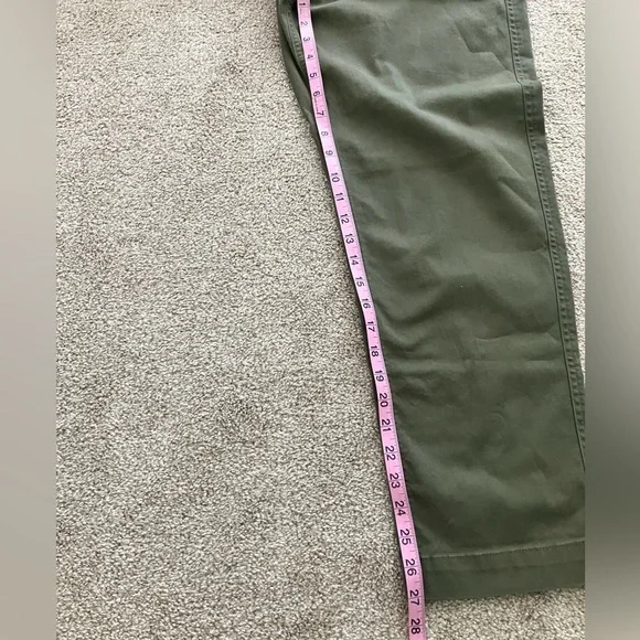 J.Crew Cotton Camp Pants Women's Green Tapered Leg Size 14 NWT - Picture 8 of 10